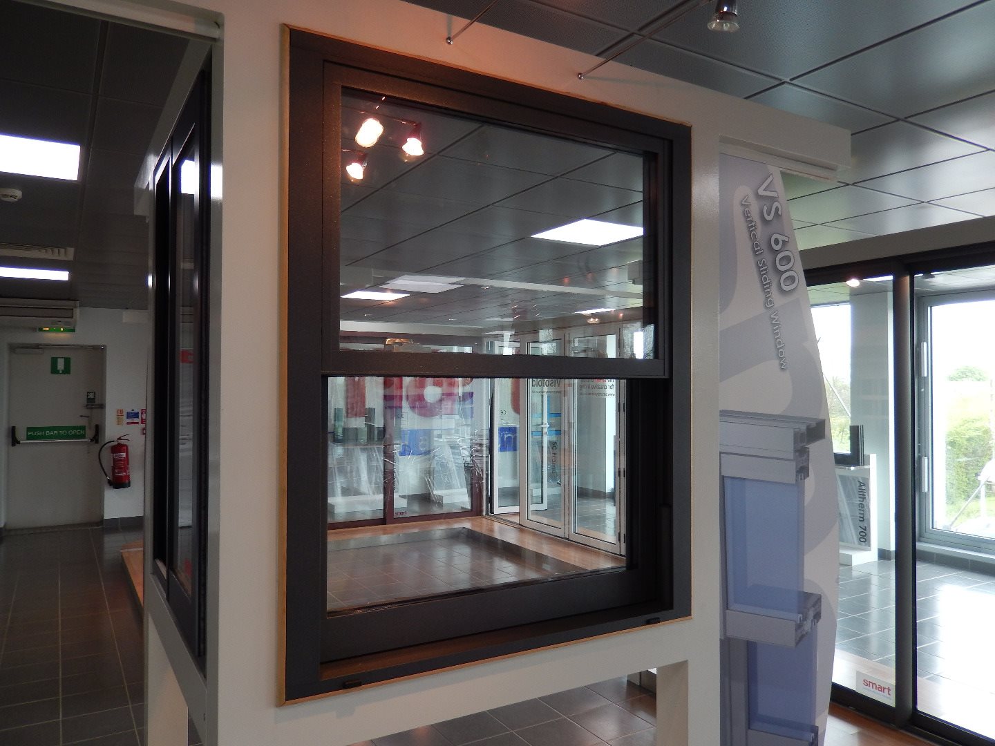 internal shot of an open sliding sash window